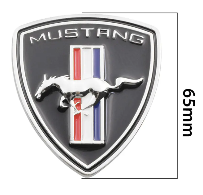 Mustang Tri-bar Shield Badge Set