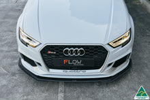 Load image into Gallery viewer, RS3 8V Sedan FL Front Lip Splitter &amp; Stainless Steel Mounting Brace
