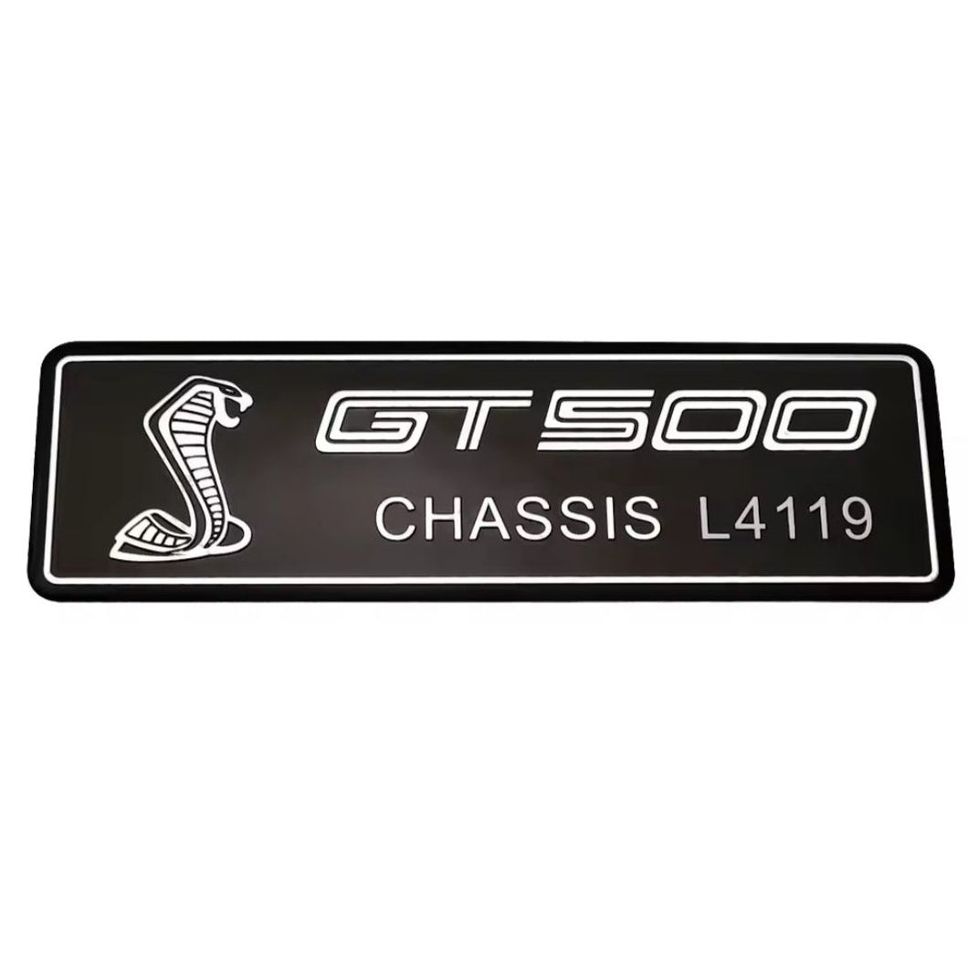 GT500 Vanity Badge  - Black