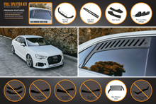 Load image into Gallery viewer, RS3 8V Sedan FL Full Lip Splitter Set
