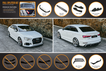 Load image into Gallery viewer, RS3 8V Sedan FL Full Lip Splitter Set
