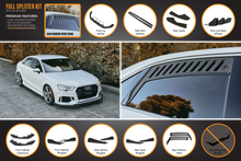 Load image into Gallery viewer, RS3 8V Sedan FL Full Lip Splitter Set
