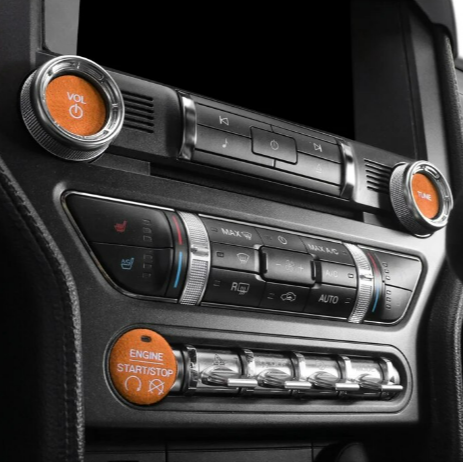 Mustang (15-23) Alcantara Start/Stop Volume/Tuner  Button Cover Set