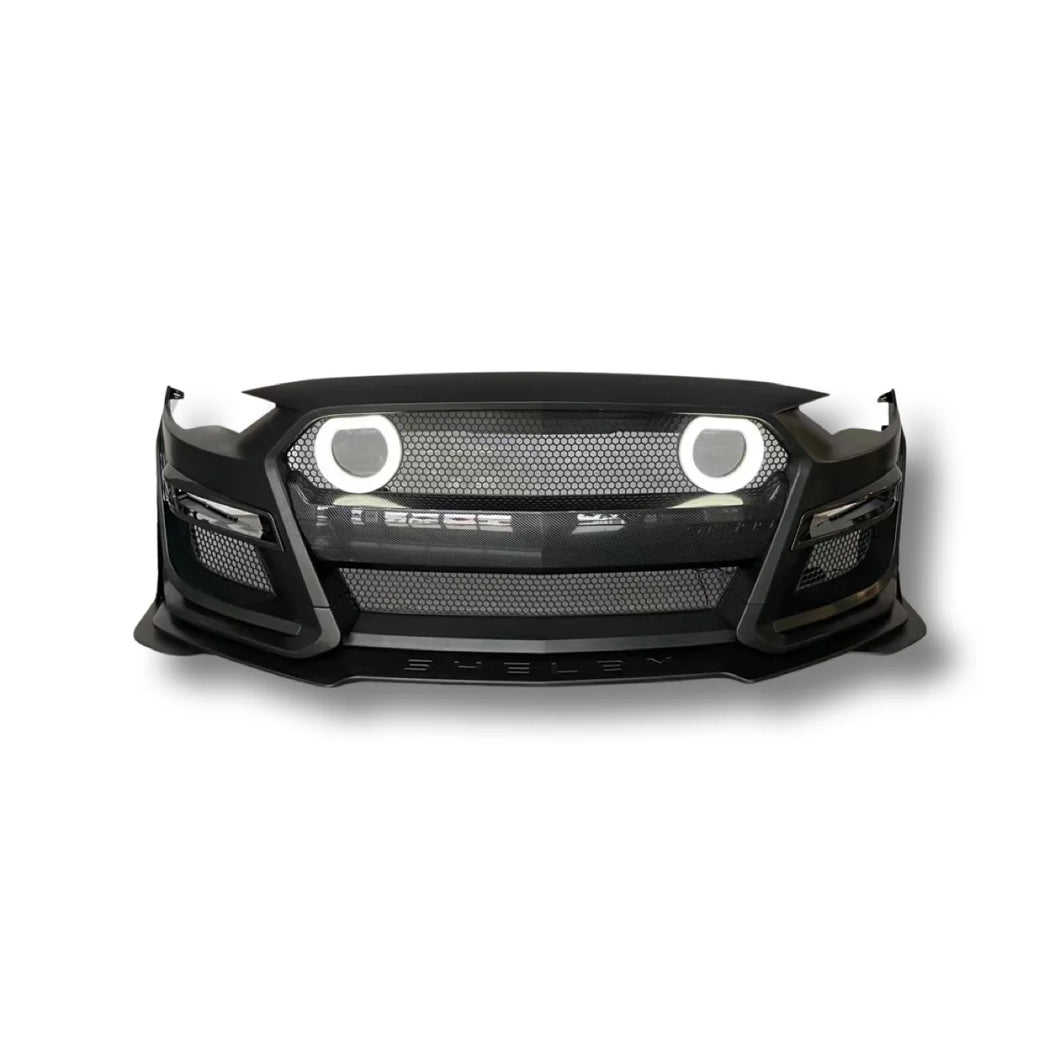 Mustang FN (18-23) GT500 Style Front bumper w Halo Lights