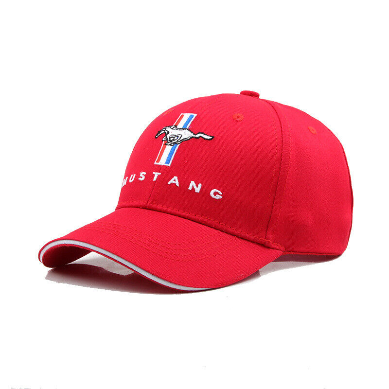 Mustang Classic Tribar Logo Cap - Red