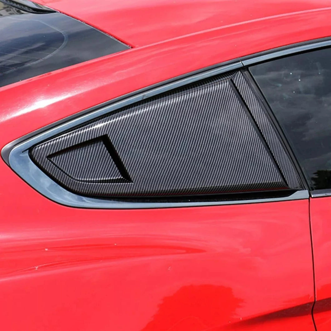 Mustang (15-23) Eleanor Qtr Window Louvers - Carbon ABS