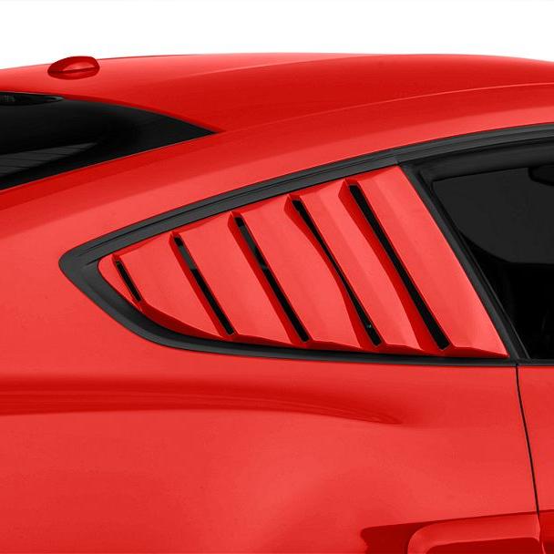 Mustang (15-23) Classic 5 Slot Qtr Louvers - Race Red