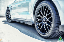 Load image into Gallery viewer, White Ford Mustang S550 FM Side Skirt Splitter Winglets

